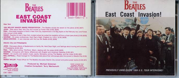 CD Beatles - East Coast Invasion HA
